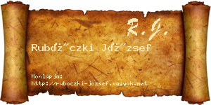 Rubóczki József névjegykártya