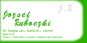 jozsef ruboczki business card