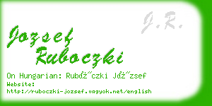 jozsef ruboczki business card